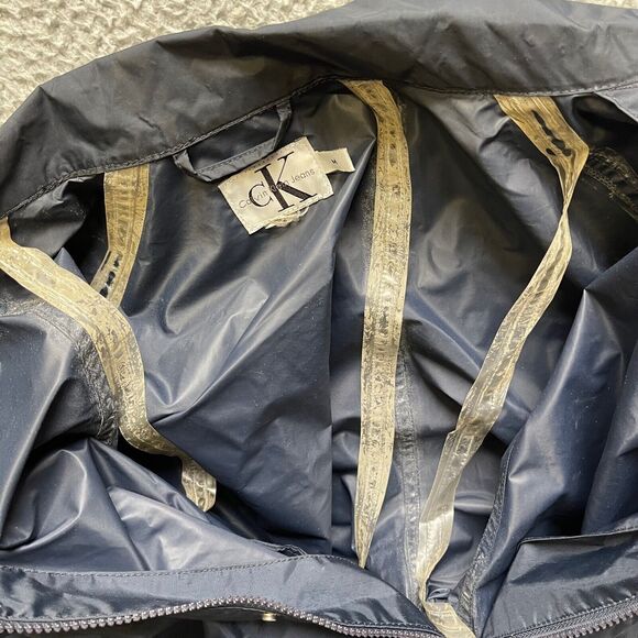 Calvin Klein Jacket Womens Medium Navy Blue Windbreaker - Picture 6 of 10